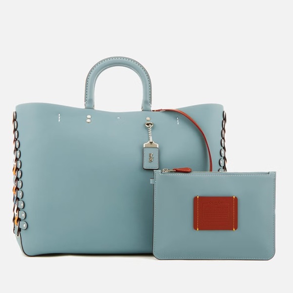 Coach 1941 Chain Link Rogue Tote In Glovetanned Calf Leather W/Matching Wallet - Picture 3 of 3